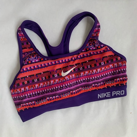 purple nike sports bra